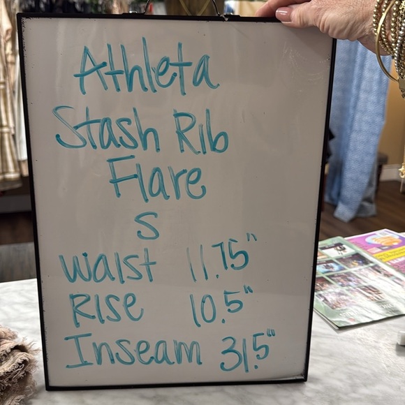 Athleta Maroon Color Salutation Stash Rib Flare At Pull On Pants Small - Picture 10 of 14